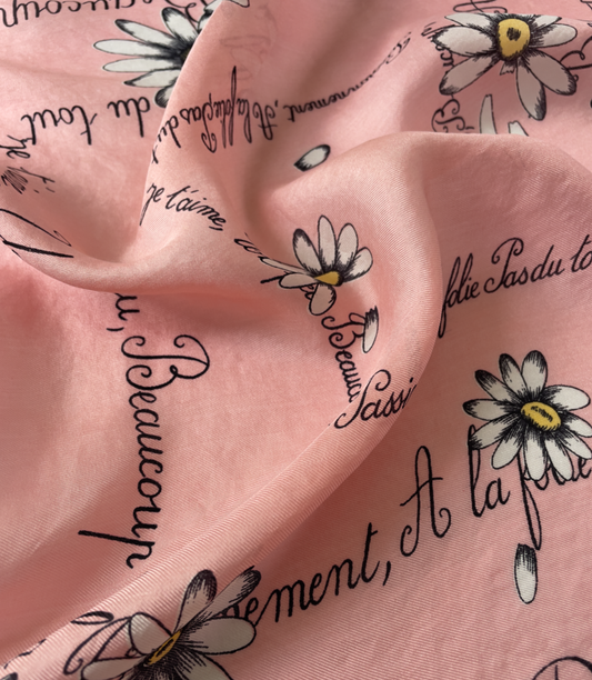 Foulard en soie Marguerites