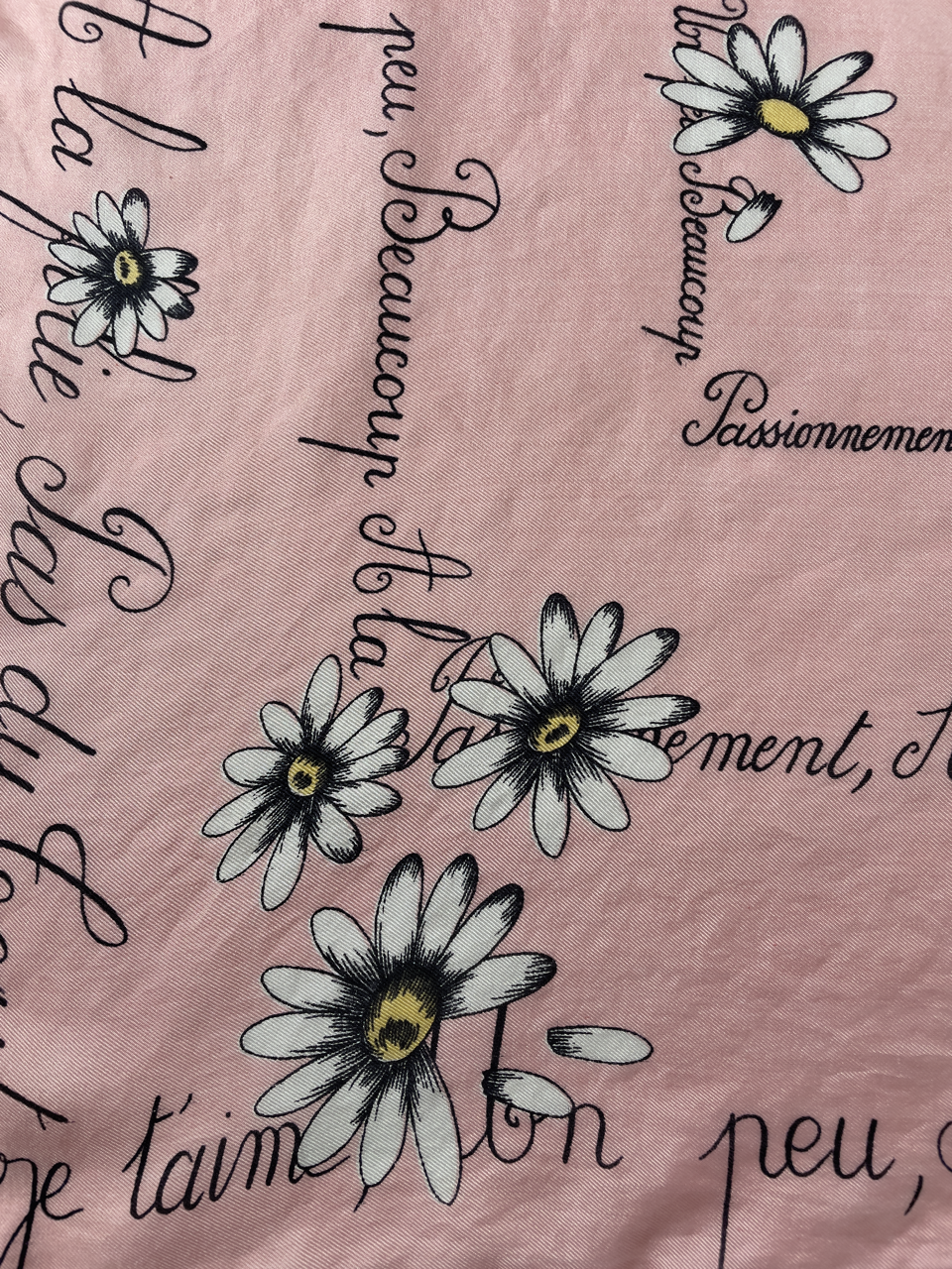 Foulard en soie Marguerites